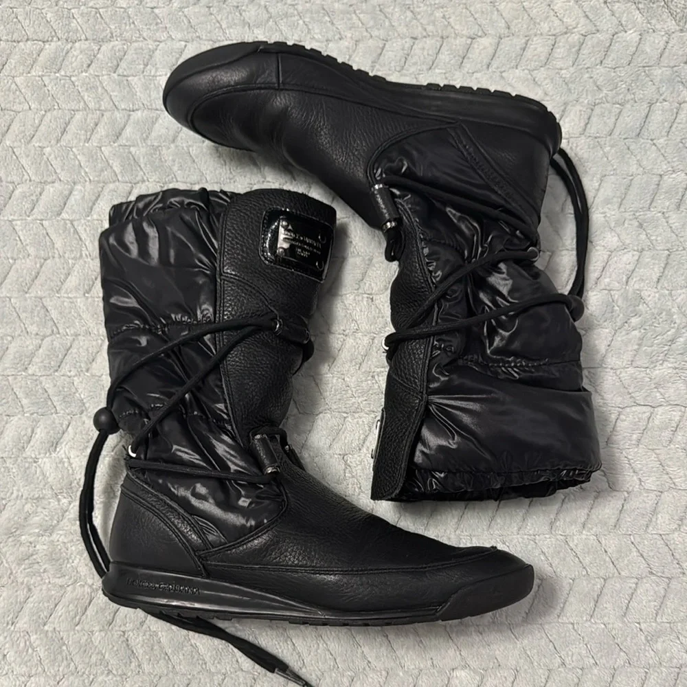 Dolce & Gabbana Black Leather Women's Boots Sz 36